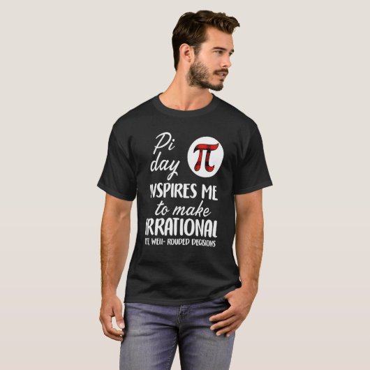 Buffalo Plaid Pi Symbol Pi Day Inspires Me Math Lo T-Shirt (Vorne ganz)