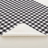 Buffalo Plaid Print Sherpa Blanket Sherpadecke (3/4)