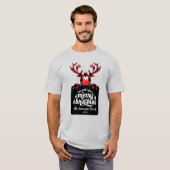 Buffalo Plaid Reindeer Customized Christmas Family T-Shirt (Vorne ganz)