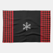 Buffalo Plaid Snowflake Geschirrtuch (Horizontal)