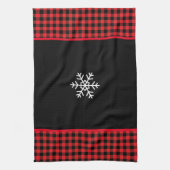 Buffalo Plaid Snowflake Geschirrtuch (Vertikal)