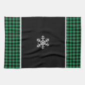 Buffalo Plaid Snowflake Geschirrtuch (Horizontal)
