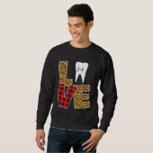 Buffalo Plaid Toothpaste & Tooth Dentist Valentine Sweatshirt (Vorne ganz)