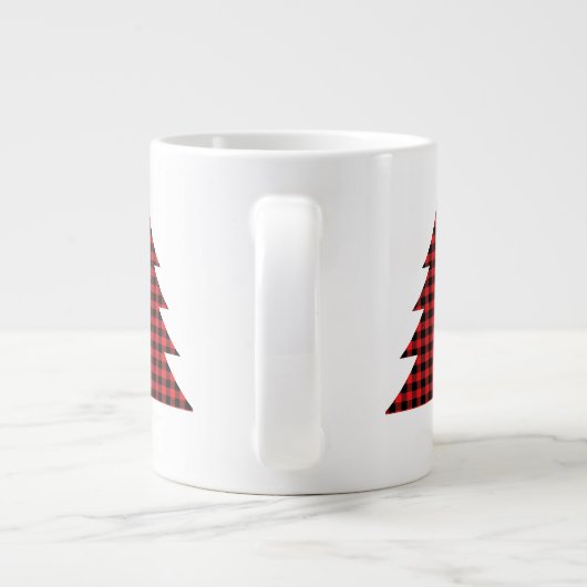 Buffalo Plaid Trees Jumbo-Tasse (Rückseite)