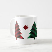 Buffalo Plaid Trees Kaffeetasse (Vorderseite Links)