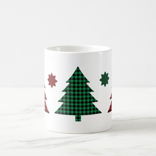 Buffalo Plaid Trees Kaffeetasse (Mittel)