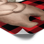 Buffalo Plaid Woodland Animals Welcome Poster (Ecke)