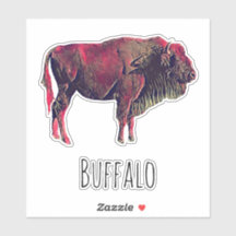 Buffalo Portrait Design für Bison oder Weiße Tiere