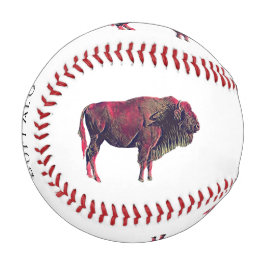 Buffalo Portrait Design für Bison oder Weiße Tiere Baseball