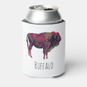 Buffalo Portrait Design für Bison oder Weiße Tiere Dosenkühler (Kanne Rückseite)