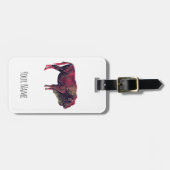Buffalo Portrait Design für Bison oder Weiße Tiere Gepäckanhänger (Vorderseite horizontal)