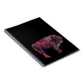 Buffalo Portrait Design für Bison oder Weiße Tiere Notizblock (Rechte Seite)