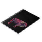 Buffalo Portrait Design für Bison oder Weiße Tiere Notizblock (Linke Seite)