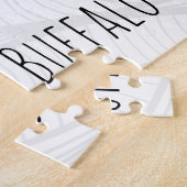 Buffalo Portrait Design für Bison oder Weiße Tiere Puzzle (Seite)