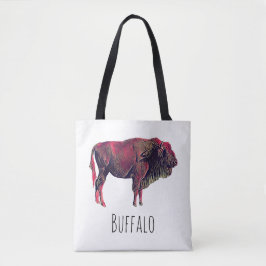Buffalo Portrait Design für Bison oder Weiße Tiere Tasche