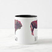 Buffalo Portrait Design für Bison oder Weiße Tiere Tasse (Zentrum)
