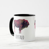 Buffalo Portrait Design für Bison oder Weiße Tiere Tasse (Vorderseite Links)