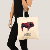 Buffalo Portrait Design für Bison oder Weiße Tiere Tragetasche (Vorderseite (Produkt))