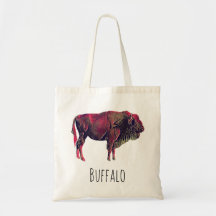 Buffalo Portrait Design für Bison oder Weiße Tiere