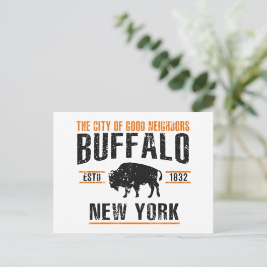 Buffalo Postkarte (Stehend Vorderseite)