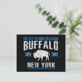 Buffalo Postkarte (Stehend Vorderseite)