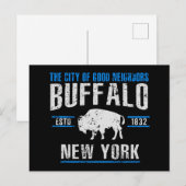 Buffalo Postkarte (Vorne/Hinten)