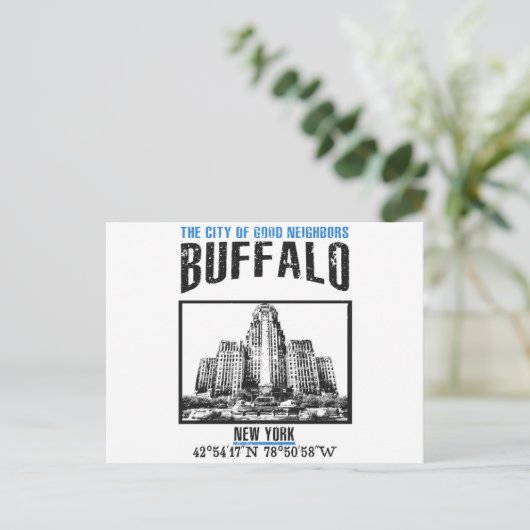 Buffalo Postkarte (Stehend Vorderseite)