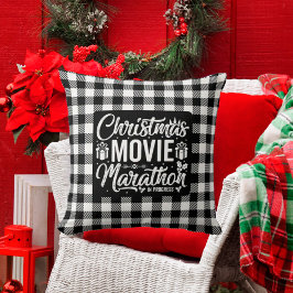 Buffalo Print Christmas Movie Marathon Kissen