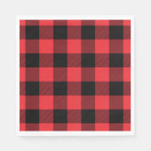 Buffalo Red Black Plaid Check Serviette (Vorderseite)
