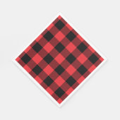 Buffalo Red Black Plaid Check Serviette (Ecke)