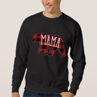 Buffalo Red Kariert Mama Bear Familienbär Sweatshirt
