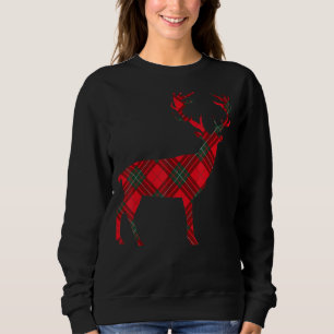 Buffalo Red Kariert Rehe Rentier Matching Family c Sweatshirt