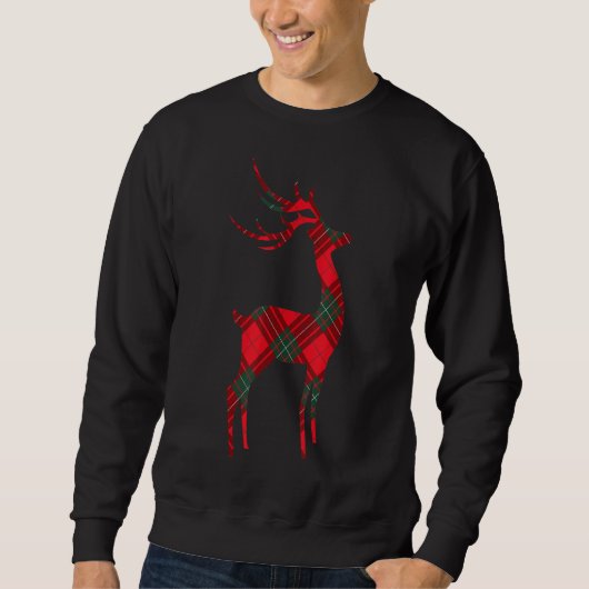 Buffalo Red Kariert Rehe Rentier Matching Family c Sweatshirt (Vorderseite)