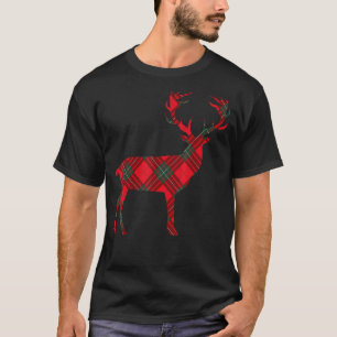 Buffalo Red Kariert Rehe Rentier Matching Family c T-Shirt