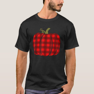Buffalo Red Pumpkin Kariertes Muster Halloween Cos T-Shirt