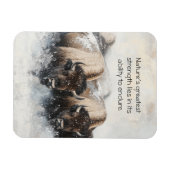 Buffalo Resilienz: Schneesturm-Magnet Magnet (Horizontal)