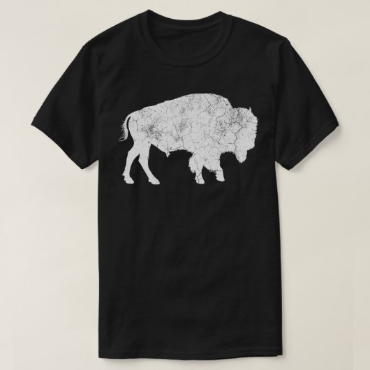 Buffalo Retro Bison Animal Lover Men Wo T-Shirt (Design vorne)