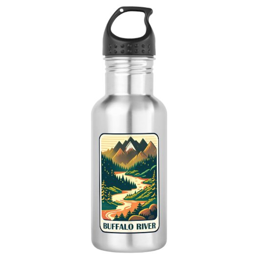 Buffalo River Arkansas Colors Edelstahlflasche (Vorderseite)