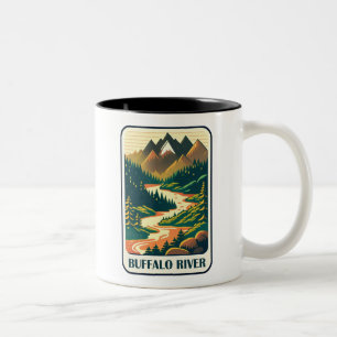 Buffalo River Arkansas Colors Zweifarbige Tasse