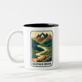 Buffalo River Arkansas Colors Zweifarbige Tasse (Links)