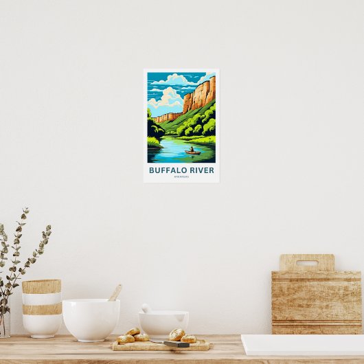 Buffalo River Arkansas Travel Print Poster (Küche)