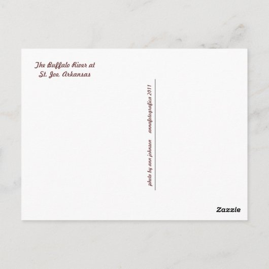 Buffalo River Postkarte (Rückseite)
