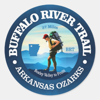 Buffalo River Trail (C) Runder Aufkleber