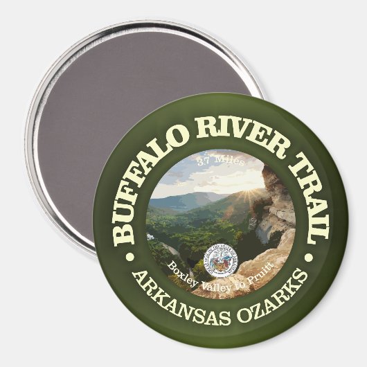 Buffalo River Trail (rd) Magnet (Vorderseite/Rückseite)