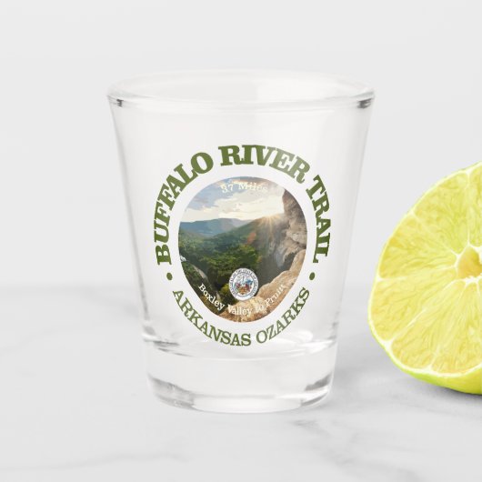 Buffalo River Trail (rd) Schnapsglas (Vorderseite)