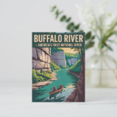 Buffalo River - Vintage Travel Poster Postkarte (Stehend Vorderseite)