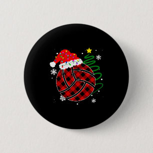 Buffalo Rot Kariert Volleyball Weihnachten Srt Xma Button
