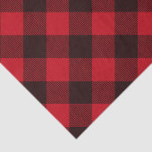 Buffalo Rot und Schwarz Karierte Weihnachten Seidenpapier (Ausschnitt)