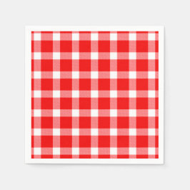 Buffalo Rot-Weiß Karo Feiertags-Picknick Klassiker Serviette