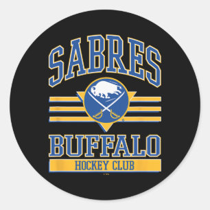 Buffalo Sabres Hockey Club Schwarz Offiziell Lizen Runder Aufkleber